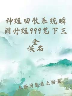 神级回收系统瞬间升级999笔下三金