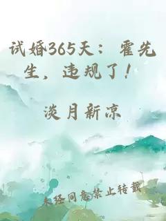 试婚365天：霍先生，违规了！